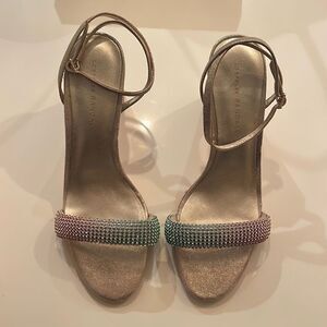 NWT LOEFFLER RANDALL PASTEL & CHAMPAGNE SPARKLE SANDALS - SHAY